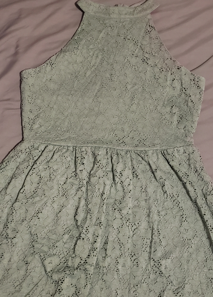Sage green lace dress